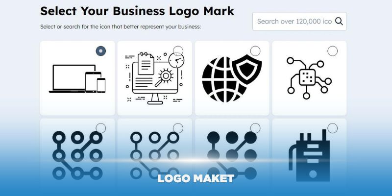 Logo Maket cực kỳ phổ biến với nhiều mẫu khác lạ